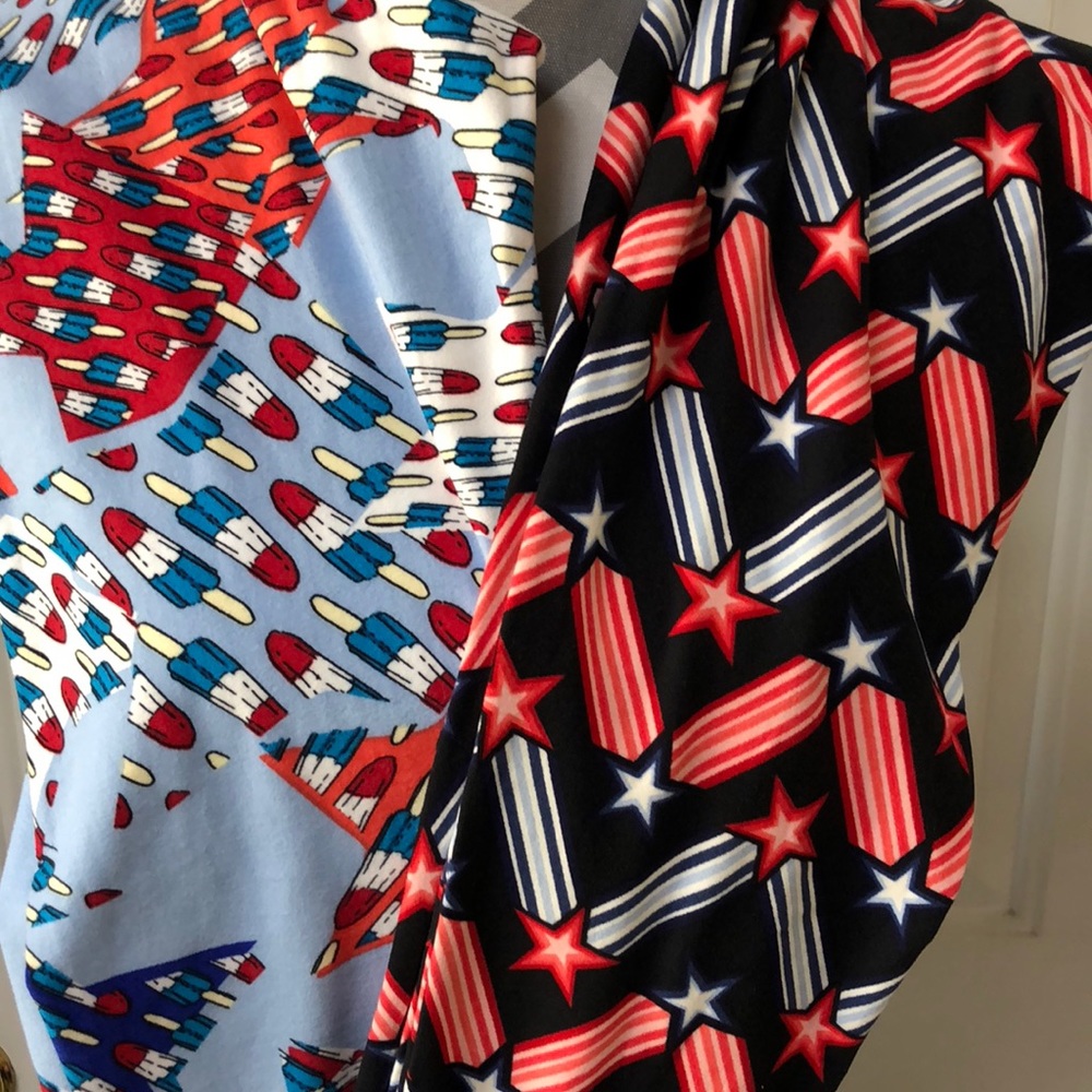 America Themed LuLaRoe OS Leggings (2 pairs)